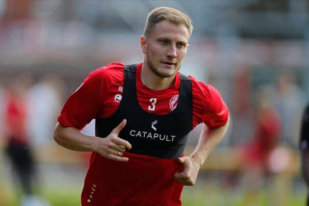 KORTRIJK, BELGIUM - JUNE 12 : Jimmy Tabidze during first training session of Kv Kortrijk prior to the new season of Jupiler Pro League on June 12, 2022 in Kortrijk, Belgium, 12 06 2022 ( First training session Of Kv Kortrijk PhotoNews Panoramic 