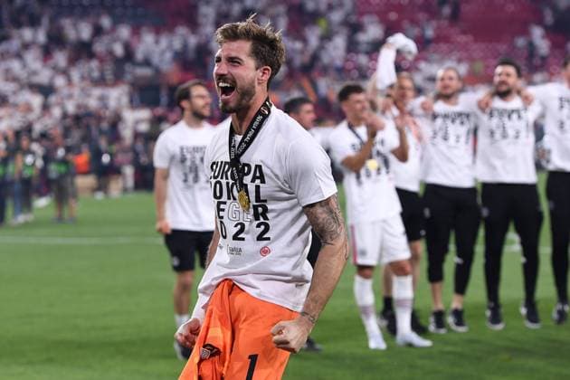 Soccer Europa League Final Eintracht Frankfurt Glasgow Rangers on 18 05 2022 at Estadio Ramon Sanchez Pizjuan in Seville Kevin Trapp Frankfurt xHDx