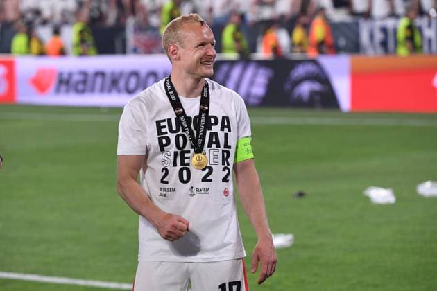 Soccer Europa League final Eintracht Frankfurt Glasgow Rangers on 18 05 2022 at the Estadio Ramon Sanchez Pizjuan in Seville Sebastian Rode Frankfurt xHDx
