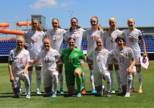 Starting line up for Denmark for the International Friendly, L?nderspiel, Nationalmannschaft match Austria v Denmark in Wiener Neustadt Austria Tom Seiss SPP Austria v Denmark - internation friendly match - Wiener Neustadt 