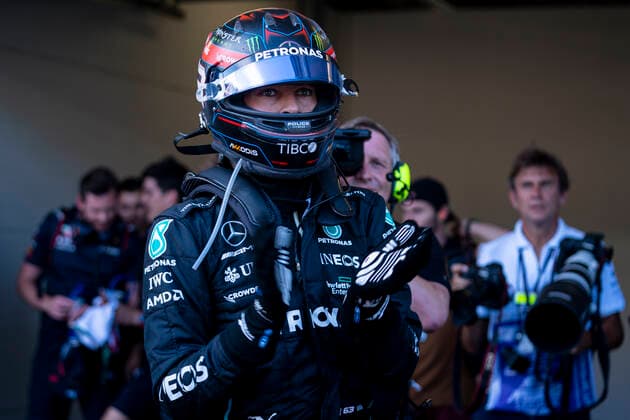 June 12, 2022, Baku, Azerbaijan: GEORGE RUSSEL of Great Britain and Mercedes-AMG F1 Team after the 2022 FIA Formula 1 Azerbaijan Grand Prix at Baku City Circuit in Baku, Azerbaijan. Baku Azerbaijan - ZUMAg147 20220612_zap_g147_011 Copyright: xJamesxGasperottix
