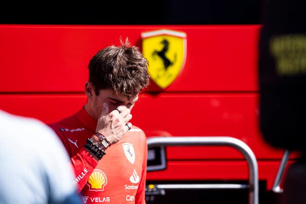 June 12, 2022, Baku, Azerbaijan: CHARLES LECLERC of Monaco and Scuderia Ferrari is seen after retiring from the 2022 FIA Formula 1 Azerbaijan Grand Prix at Baku City Circuit in Baku, Azerbaijan. Baku Azerbaijan - ZUMAg147 20220612_zap_g147_028 Copyright: xJamesxGasperottix