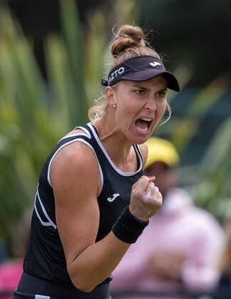 Rothesay Open Nottingham Day Four Beatriz Haddad Maia celebrates during the Womens Finals match of the Rothesay Open Nottingham Day Four at Nottingham Tennis Centre, Nottingham Content Not Available For UK Newspapers Copyright: xDarrenxWoolleyx FIL-17005-0006 UK Newspapers OUT