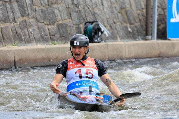 Sport Themen der Woche KW23 Sport Bilder des Tages Lilik Elena (GER) competes at World Cup final in Wild Water Canoe Slalom on June 12, 2022 in Prague, Czech Republic, Noxthirdxpartyxsales  (190950531)