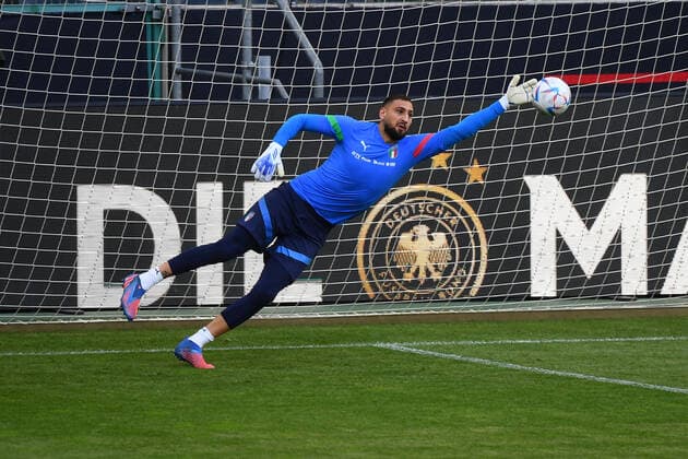 MOENCHENGLADBACH, GERMANY - JUNE 13, 2022: Pre match practice. Gianluigi Donnarumma. The football match of UEFA Nations League 2023 between Germany vs Italy Copyright: xVITALIIxKLIUIEVx