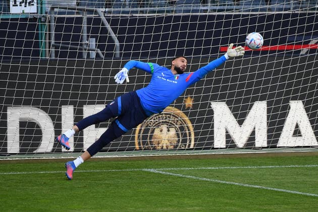 MOENCHENGLADBACH, GERMANY - JUNE 13, 2022: Pre match practice. Gianluigi Donnarumma. The football match of UEFA Nations League 2023 between Germany vs Italy Copyright: xVITALIIxKLIUIEVx