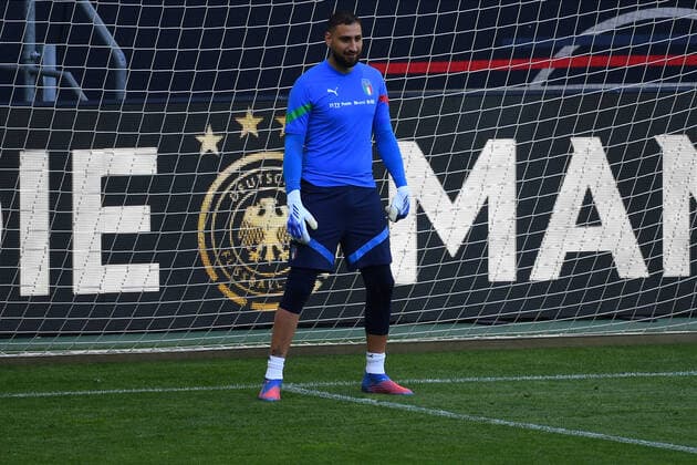 MOENCHENGLADBACH, GERMANY - JUNE 13, 2022: Pre match practice. Gianluigi Donnarumma. The football match of UEFA Nations League 2023 between Germany vs Italy Copyright: xVITALIIxKLIUIEVx