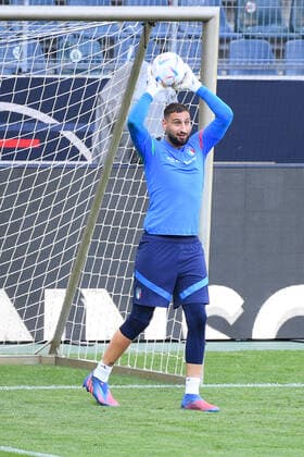 MOENCHENGLADBACH, GERMANY - JUNE 13, 2022: Pre match practice. Gianluigi Donnarumma. The football match of UEFA Nations League 2023 between Germany vs Italy Copyright: xVITALIIxKLIUIEVx