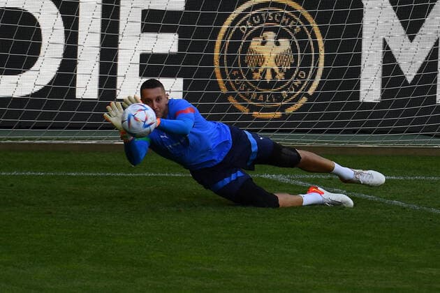 MOENCHENGLADBACH, GERMANY - JUNE 13, 2022: Pre match practice. Pierluigi Gollini. The football match of UEFA Nations League 2023 between Germany vs Italy Copyright: xVITALIIxKLIUIEVx