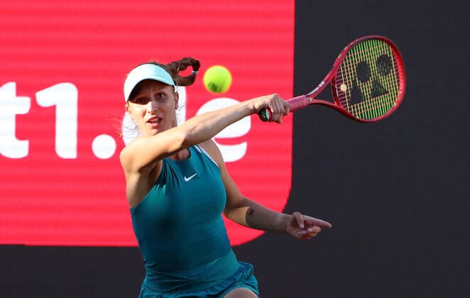 Tamara Korpatsch GER action upper body tennis bed1 open WTA 500 tournament on grass women season 2021 2022 13 06 2022
