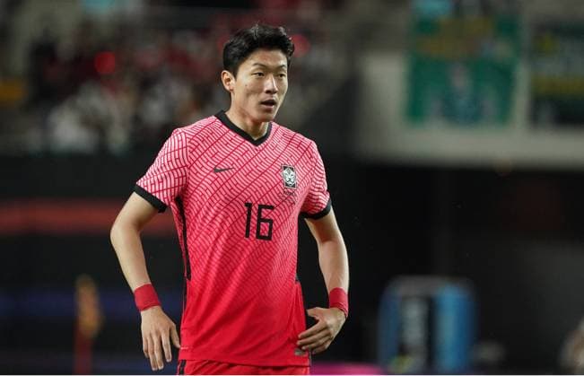 Friendly football match ( South Korea vs Egypt - 20220614 ) SEOUL, SOUTH KOREA, JUN 14 : Hwang Ui-jo of South Korea reacts during International Friendly, Länderspiel, Nationalmannschaft football match between South Korea and Egypt at the Seoul World Cub Stadium in Seoul, South Korea, 14 June 2022. (Editorial Use Only) Seoul the Seoul World Cup Stadium South Korea 7425_259266 Copyright: xSeokyongxLee PentaxPressx