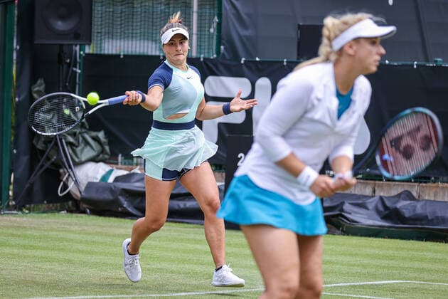 Bianca ANDREESCU CAN and Sabine LISICKI GER, bett1open WTA 500, Berlin, LTTC Rot Weiß , 14 06 2022, Copyright: xClaudioxGärtnerx