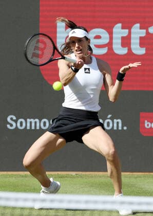 Andrea Petkovic GER action upper body tennis bed1 open WTA 500 tournament on grass women season 2021 2022 14 06 2022