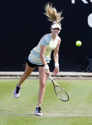 14th June 2022; Edgbaston Priory Club, Edgbaston, Birmingham, United Kingdom; Birmingham Classic Lawn Tennis tournament; Katie Boulter (GBR) in her match against Alison Riske (USA)  ActionPlus12399989 RogerxEvans