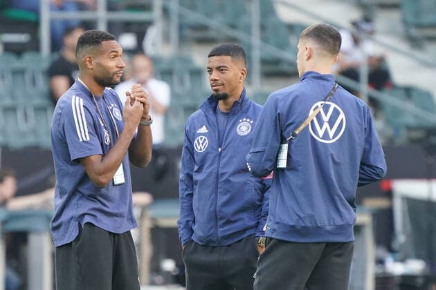 Thilo Kehrer Germany Germany , Joshua Kimmich Germany Germany , Jonathan Tah Moenchengladbach 14 06 2022 Germany vs Italy, Nations League A3 Matchday 4, Borussia Park