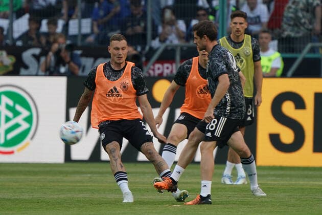 David Raum Germany Germany , Jonas Hofmann Germany Germany Moenchengladbach 14 06 2022 Germany vs Italy, Nations League A3 Matchday 4, Borussia Park