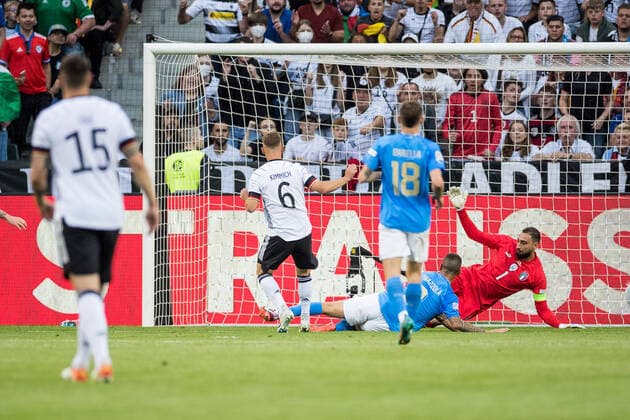 UEFA Nations League, Germany Italy 14 06 2022 Joshua Kimmich 6, Germany scores 1 0 UEFA Nations League, Germany Italy, Moenchengladbach, BORUSSIA PARK Copyright: xBEAUTIFULxSPORTS Wunderlx