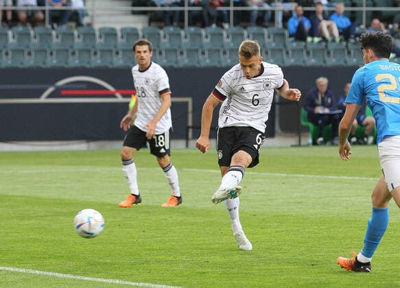 Joshua Kimmich GER scores the goal to 1 0 for Germany Germany Italy Football International 2022, Nations League Mönchengladbach, GER, 14 06 2022 ,