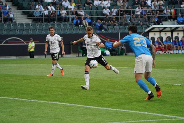 Joshua Kimmich Germany Germany scores the goal to 1 0 Moenchengladbach 14 06 2022 Germany vs Italy, Nations League A3 Matchday 4, Borussia Park