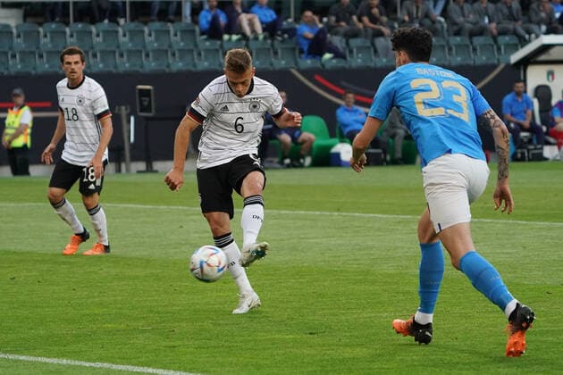 Joshua Kimmich Germany Germany scores the goal to 1 0 Moenchengladbach 14 06 2022 Germany vs Italy, Nations League A3 Matchday 4, Borussia Park