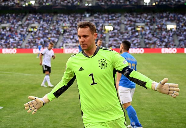 Football, Men, 2022 2023 season, Nations League League A, Group 3, Matchday 4 in Moenchengladbach, Germany Italy, Goalkeeper Manuel Neuer Germany , 14 06 2022, Copyright: xMatthiasxKochx