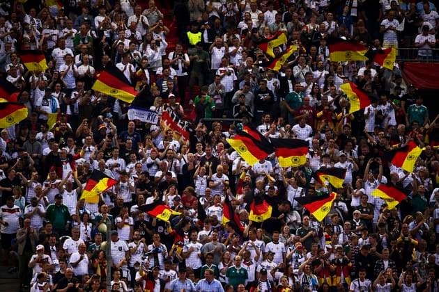 Photo LaPresse - Fabio Ferrari June, 14 2022 M& xf6;nchengladbach, Germany soccer Germany vs Italy - Uefa Nations League - Group C 3 6 - Stadium Stadion im Borussia-Park. In the pic:Germany supporter  Copyright: xFabioxFerrari LaPressex