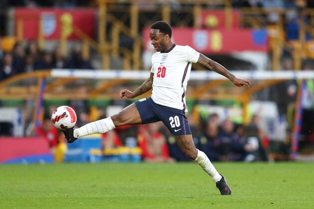 England gegen Ungarn 14. Juni 2022, Wolverhampton UEFA Nations League Liga A Gruppe 3 England gegen Ungarn Raheem Sterling von England Foto Mark Leech Abseits Wolverhampton UK  Copyright: xMarkxLeechx xOffsidexOffside