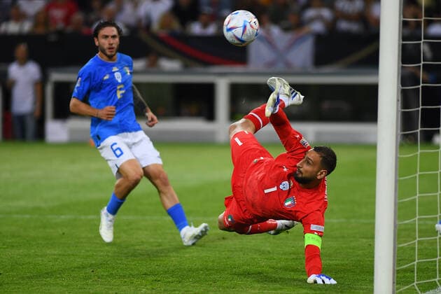 MOENCHENGLADBACH, GERMANY - JUNE 14, 2022: Gianluigi Donnarumma (captain). The football match of UEFA Nations League 2023 between Germany vs Italy Copyright: xVITALIIxKLIUIEVx