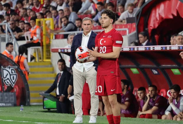 Sport Themen der Woche KW24 Sport Bilder des Tages Coach Stefan Kuntz and Ferdi Kadioglu of Turkey during the UEFA Nations League League C Group 1 match between Turkey and Lithuania at Gursel Aksel Stadium in Izmir, Turkey on June 14, 2022. ( Photo by Seskimphoto ) 