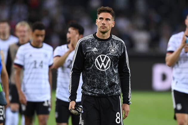 Soccer UEFA Nations League Germany Italy on 14 06 2022 at Borussia Park in Mönchengladbach Leon Goretzka Germany DFB regulations prohibit any use of photographs as image sequences and or quasi video xHDx