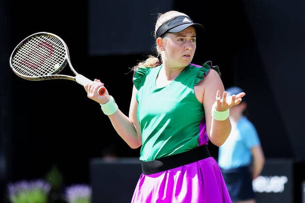 TENNIS - WTA, Tennis Damen Rothesay Classic Birmingham 2022 BIRMINGHAM,ENGLAND,14.JUN.22 - TENNIS - WTA Tour, Rothesay Classic Birmingham. Image shows Jelena Ostapenko (LAT).  GEPAxpictures xAlanxGrieves