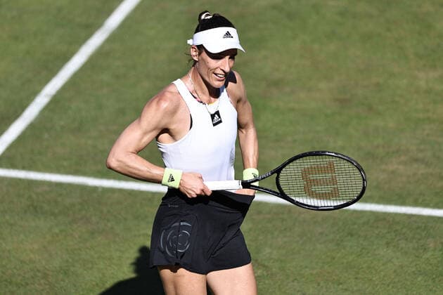 Andrea Petkovic, GER, during second round at 2022 bett1 Open in Berlin, 15 06 2022
