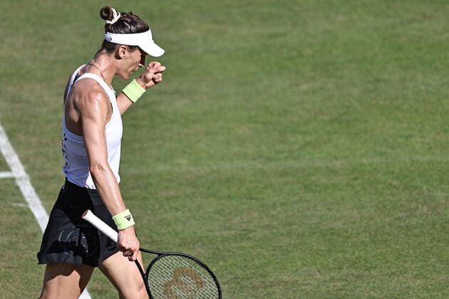 Andrea Petkovic, GER, during second round at 2022 bett1 Open in Berlin, 15 06 2022