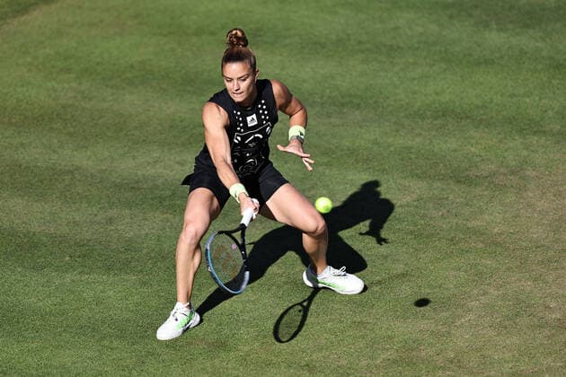 Maria Sakkari, GRE, during second round at 2022 bett1 Open in Berlin, 15 06 2022