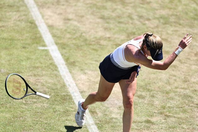 Yekaterina Alexandrova, RUS, during second round at 2022 bett1 Open in Berlin, 15 06 2022