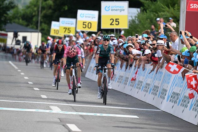 16-06-2022 Tour De Suisse; Tappa 05 Ambri - Novazzano; 2022, Bora - Hansgrohe; 2022, Ef Education - Easypost; Vlasov, Aleksandr; Powless, Neilson; Novazzano; 