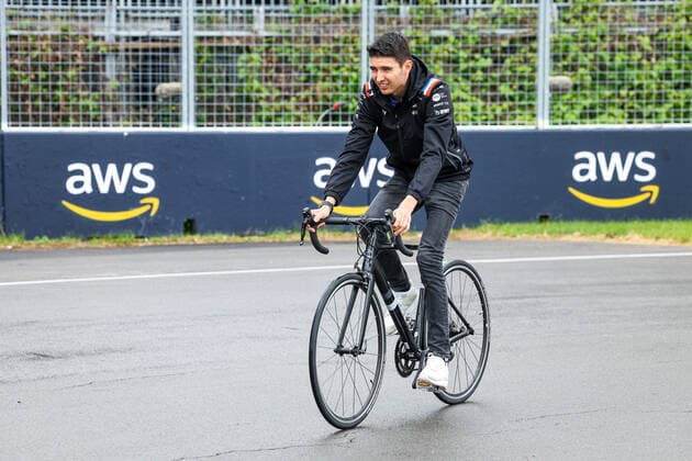 OCON Esteban (fra), Alpine F1 Team A522, portrait riding bicycle during the Formula 1 AWS Grand Prix du Canada 2022, 9th round of the 2022 FIA Formula One World Championship, WM, Weltmeisterschaft on the Circuit Gilles Villeneuve, from June 17 to 19, 2022 in Montreal, Canada - F1 - CANADIAN GRAND PRIX 2022 DPPI Panoramic  20220616_G00D0315