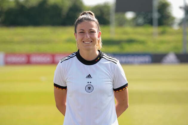 16 06 2022, Mediaday at DFB Team der Frauen, Germany, Herzogenaurach, Adi Dassler Sportplatz, In picture Chantal Hagel DFL REGULATES PROHIBIT ANY USE OF PHOTOGRAPHS AS IMAGE SEQUENCES AND OR QUASI VIDEO Copyright: HMBxMedia xJulienxBecker