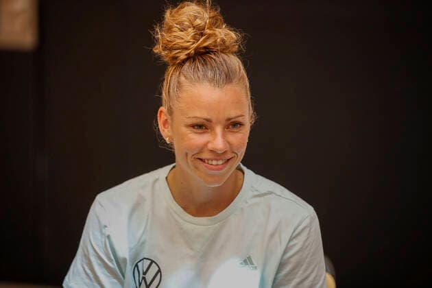 16 06 2022, Mediaday at DFB Team der Frauen, Germany, Herzogenaurach, Adi Dassler Sportplatz, In picture Linda Dallmann DFL REGULATES PROHIBIT ANY USE OF PHOTOGRAPHS AS IMAGE SEQUENCES AND OR QUASI VIDEO Copyright: HMBxMedia xJulienxBecker
