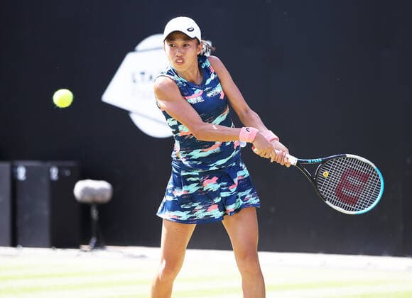 TENNIS - WTA, Tennis Damen Rothesay Classic Birmingham 2022 BIRMINGHAM,ENGLAND,17.JUN.22 - TENNIS - WTA Tour, Rothesay Classic Birmingham. Image shows Zhang Shuai (CHN).  GEPAxpictures xAlanxGrieves