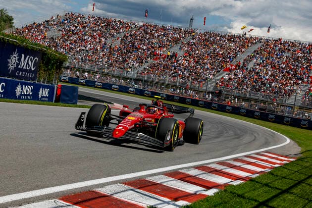 55 Carlos Sainz ESP, Scuderia Ferrari , F1 Grand Prix of Canada at Circuit Gilles Villeneuve on June 17, 2022 in Montreal, Canada Photo by HOCH ZWEI Montreal Canada