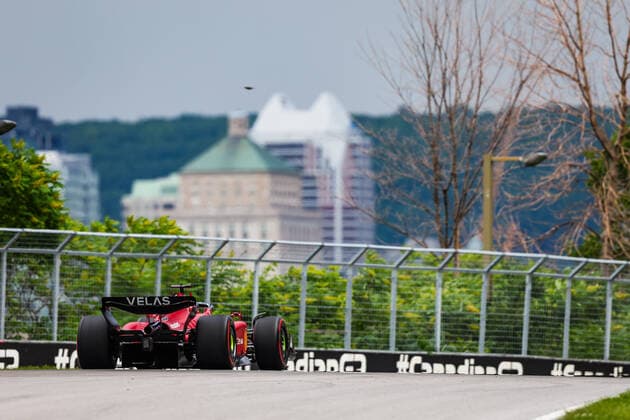 16 LECLERC Charles (mco), Scuderia Ferrari F1-75, action during the Formula 1 AWS Grand Prix du Canada 2022, 9th round of the 2022 FIA Formula One World Championship, WM, Weltmeisterschaft on the Circuit Gilles Villeneuve, from June 17 to 19, 2022 in Montreal, Canada - F1 - CANADIAN GRAND PRIX 2022 DPPI Panoramic  20220618_GOOD0943