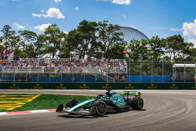 18 STROLL Lance (can), Aston Martin F1 Team AMR22, action during the Formula 1 AWS Grand Prix du Canada 2022, 9th round of the 2022 FIA Formula One World Championship, WM, Weltmeisterschaft on the Circuit Gilles Villeneuve, from June 17 to 19, 2022 in Montreal, Canada - F1 - CANADIAN GRAND PRIX 2022 DPPI Panoramic  00122022_AV6_5793