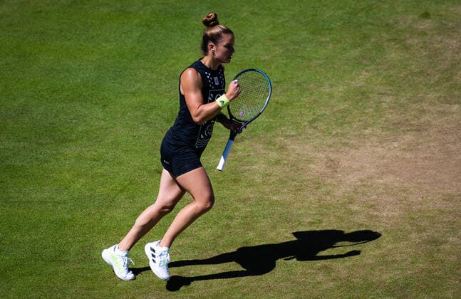 June 17, 2022, BERLIN, GERMANY: Maria Sakkari of Greece in action during the quarter-final of the 2022 bett1Open WTA, Tennis Damen 500 tennis tournament against Daria Kasatkina of Russia BERLIN GERMANY - ZUMAa181 20220617_zaa_a181_171 Copyright: xRobxPrangex