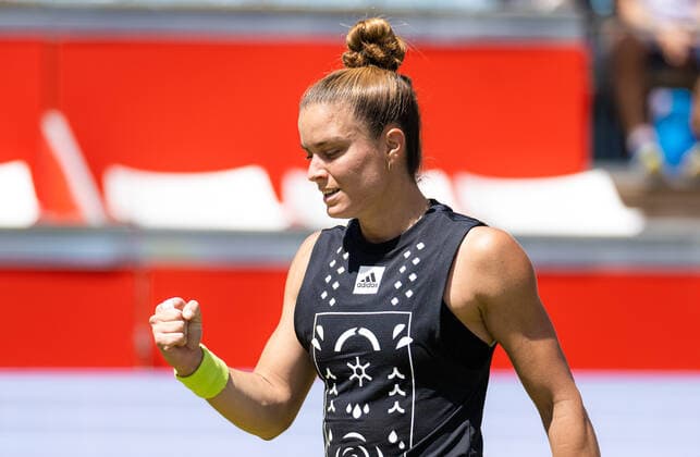 June 17, 2022, BERLIN, GERMANY: Maria Sakkari of Greece in action during the quarter-final of the 2022 bett1Open WTA, Tennis Damen 500 tennis tournament against Daria Kasatkina of Russia BERLIN GERMANY - ZUMAa181 20220617_zaa_a181_178 Copyright: xRobxPrangex