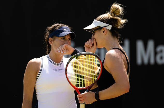 June 17, 2022, BERLIN, GERMANY: Gabriela Dabrowski of Canada & Giuliana Olmos of Mexico in action during the doubles semi-final of the 2022 bett1Open WTA, Tennis Damen 500 tennis tournament BERLIN GERMANY - ZUMAa181 20220617_zaa_a181_187 Copyright: xRobxPrangex