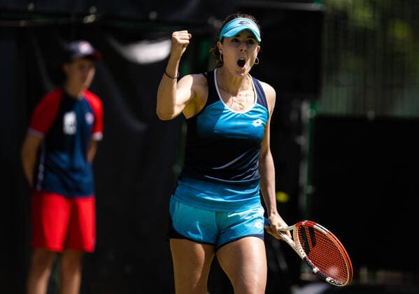 June 17, 2022, BERLIN, GERMANY: Alize Cornet of France & Jil Teichmann of Switzerland in action during the doubles semi-final of the 2022 bett1Open WTA, Tennis Damen 500 tennis tournament BERLIN GERMANY - ZUMAa181 20220617_zaa_a181_189 Copyright: xRobxPrangex