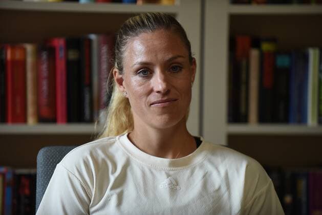 18 06 2022 Bad Homburg vor der Höhe, Kurpark WTA 250 Bad Homburg Open tennis pro Angelique Kerber at the press conference emspor, DFL regulations prohibit any use of photographs as image sequences and or quasi video