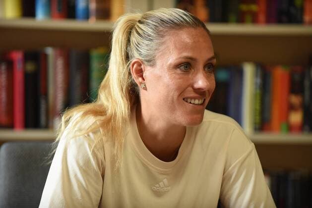 18 06 2022 Bad Homburg vor der Höhe, Kurpark WTA 250 Bad Homburg Open tennis pro Angelique Kerber at the press conference emspor, DFL regulations prohibit any use of photographs as image sequences and or quasi video
