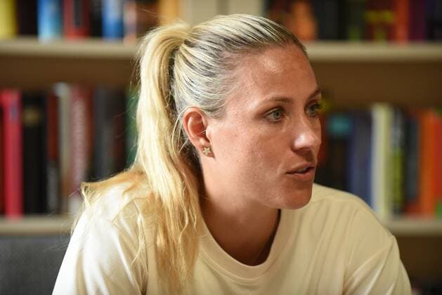 18 06 2022 Bad Homburg vor der Höhe, Kurpark WTA 250 Bad Homburg Open tennis pro Angelique Kerber at the press conference emspor, DFL regulations prohibit any use of photographs as image sequences and or quasi video
